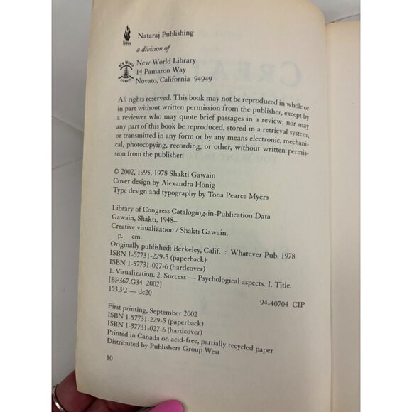 Creative Visualization By Shakti Gawain 25th Anniversary Edition Paperback - Picture 8 of 12
